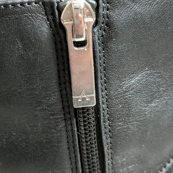 $550 AQUATALIA Miranda nap POINTY TOE STILETTO HEEL Leather/suede BLACK Size 8M - Picture 6 of 9